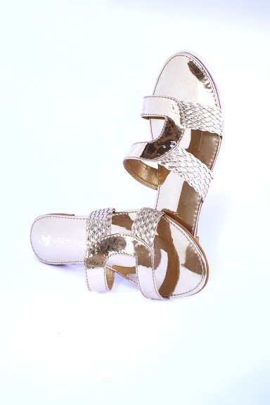 Plaited Slides – Gold