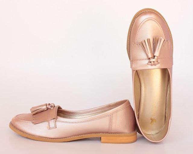 Tassel Loafers – Rose Gold