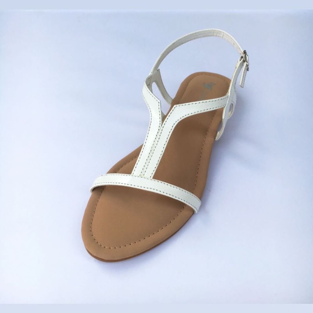 Block Heel Sandals – White